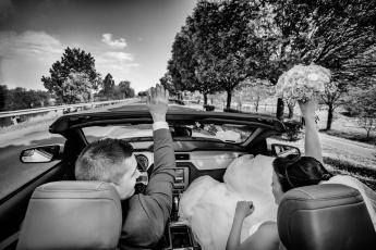 Sportwagen Hochzeitsfotografie