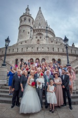 Hochzeitsgruppenfoto in Budapest