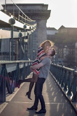 E-Session Photography by the Chain Bridge and River Danube