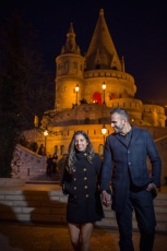 Engagement Session Image by Night in Budapest