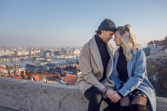 Engaged Couple in Budapest