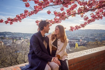 Verlobungssession im Frühling, Budapest
