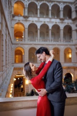 Engagement Session Photo in Budapest at New York Palace