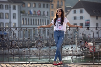 Portrait photography of a girl in Luzern, Switzerland