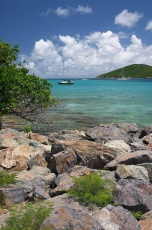 Felsig Küste in Saint Thomas Insel