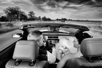 Sportwagen Hochzeitsfotografie