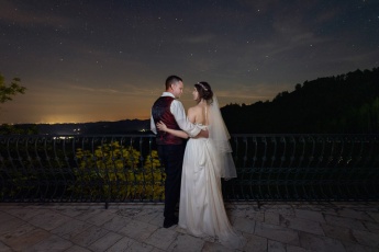 Starry sky wedding image in Austria