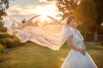 Wedding Photo with the Veil